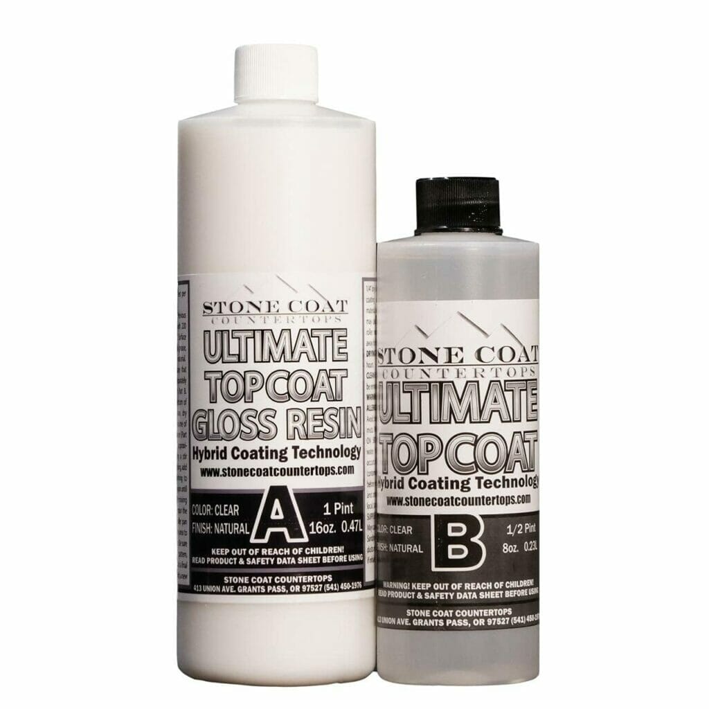 The Ultimate Top Coat Review features a bottle of Stone Coat paint and topcoat.
