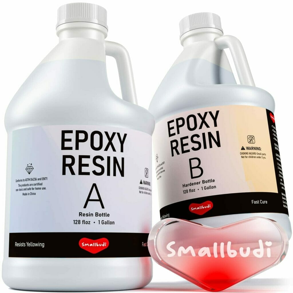 Two bottles of Epoxy Resin placed side by side for a Smallbudi review.