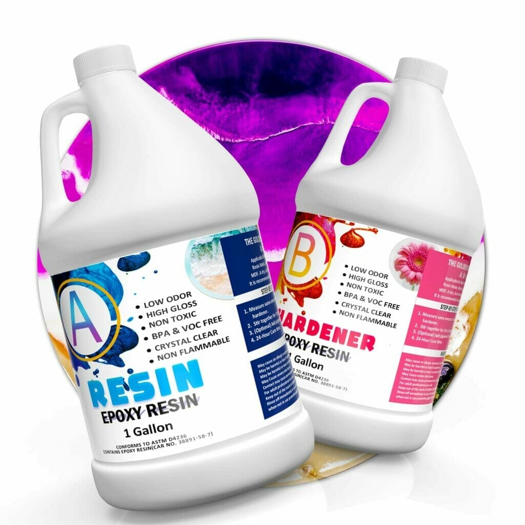 Resinfans' review of a bottle of epoxy resin and water.