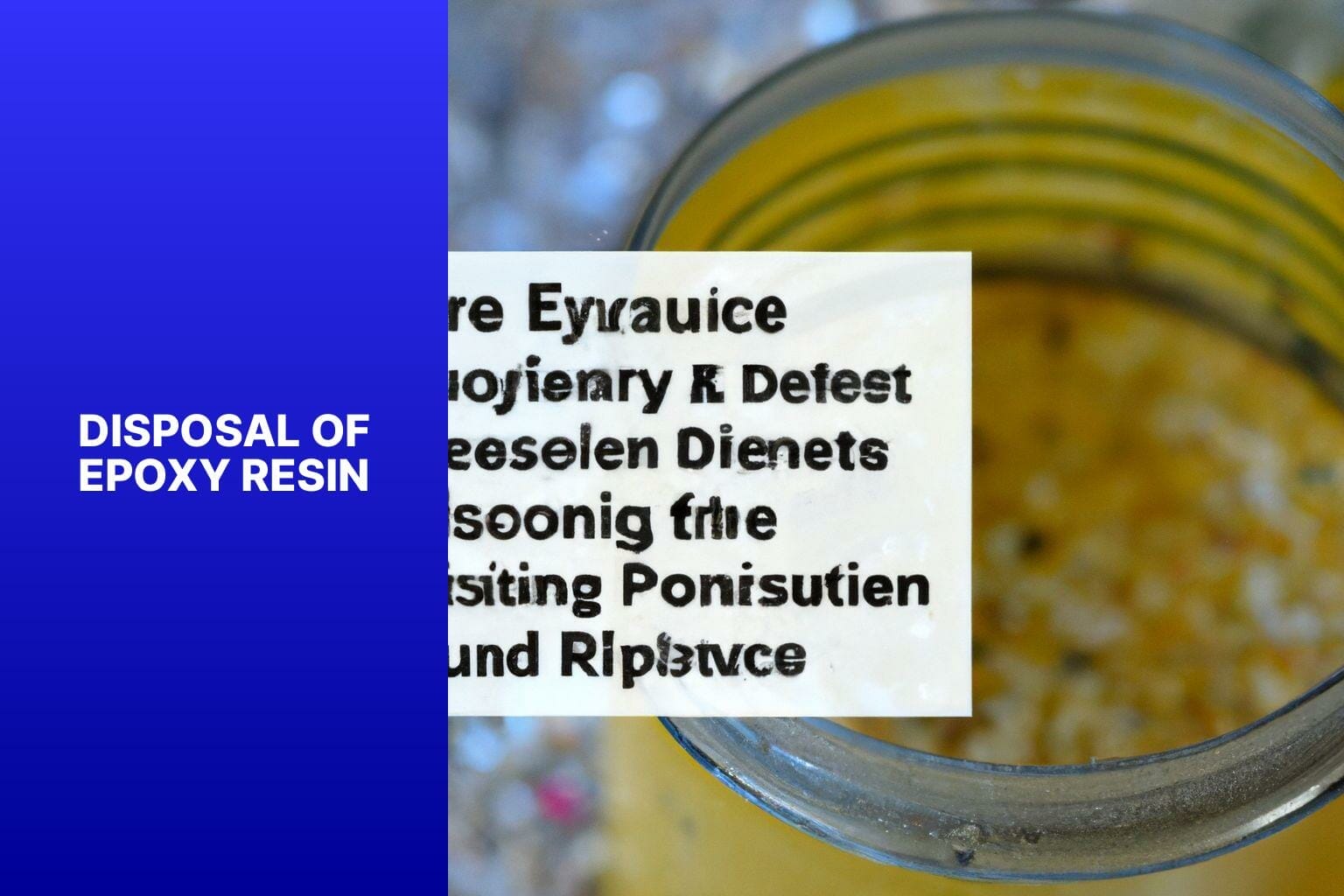 Disposal of Epoxy Resin - is epoxy resin hazardous 
