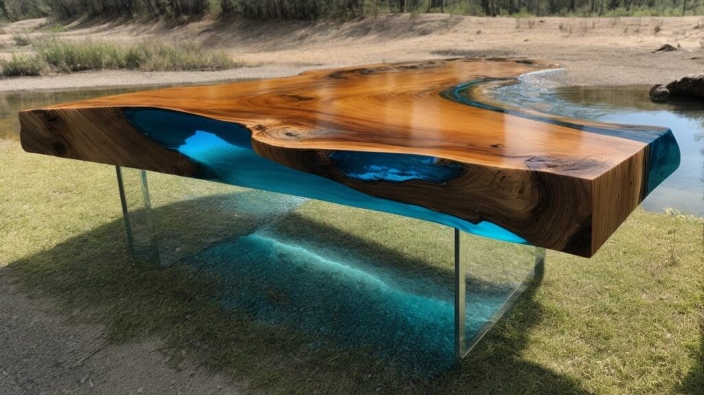 A River table.