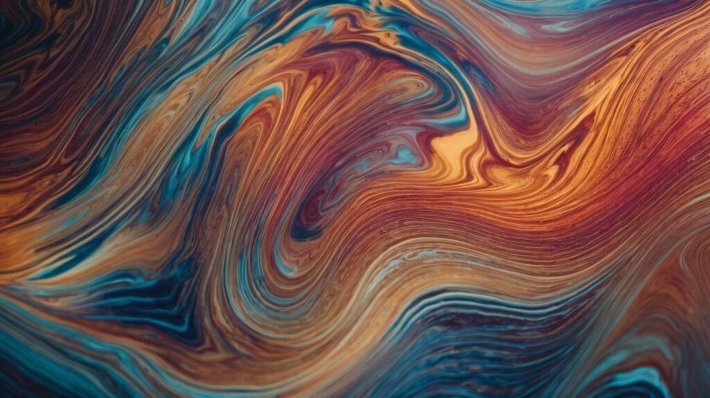 A close up image of a colorful swirled background created with Deep Pour Epoxy.